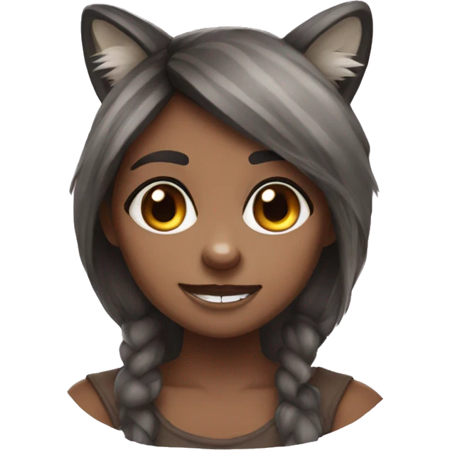 Raccoon girl emoji