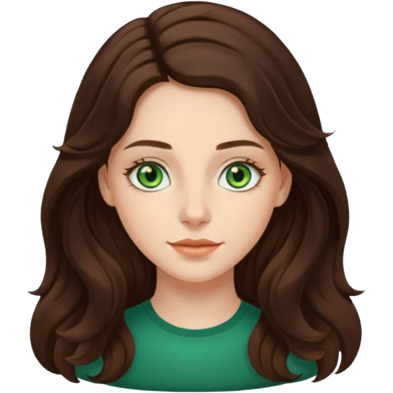 Clara Soccini , una ragazza di 26 anni con i capelli lunghi e ondulati e gli occhi verdi e piccoli a mandorla, i capelli sono castano scuro , ha il viso allungato emoji