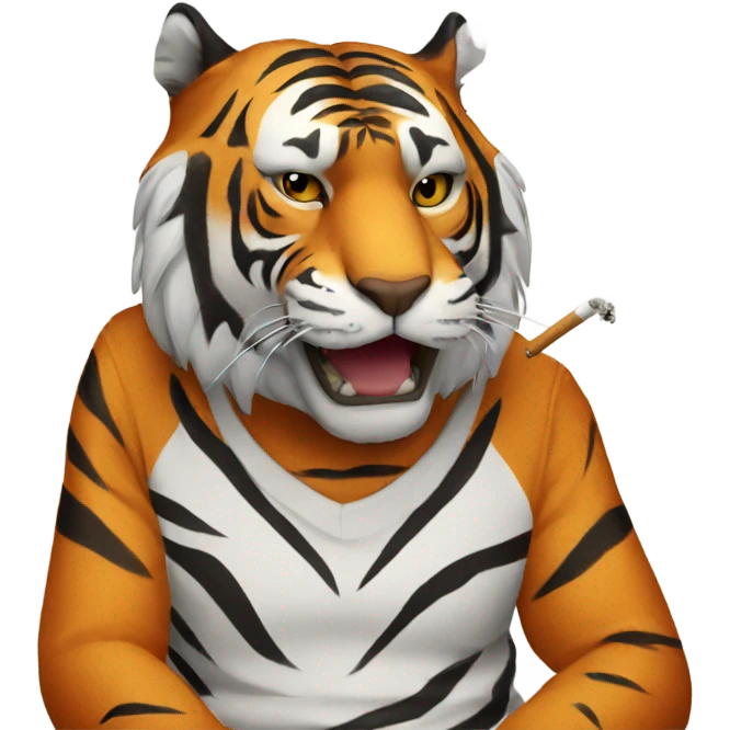 tiger smoking emoji