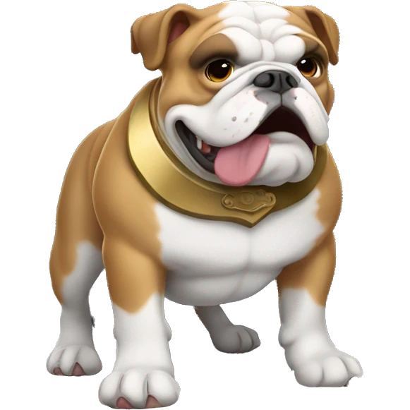 english bulldog with a shield emoji
