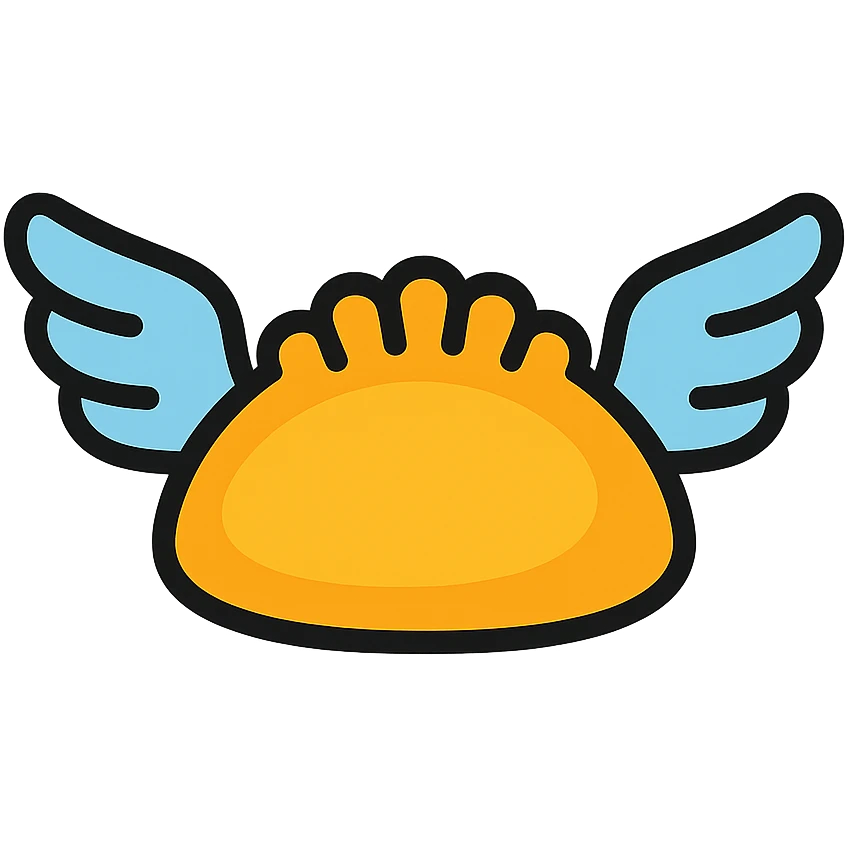 flying dumpling emoji