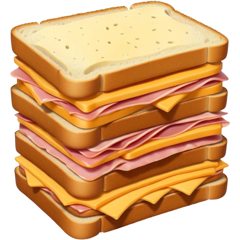 Bread ham fist cheese sandwich  emoji