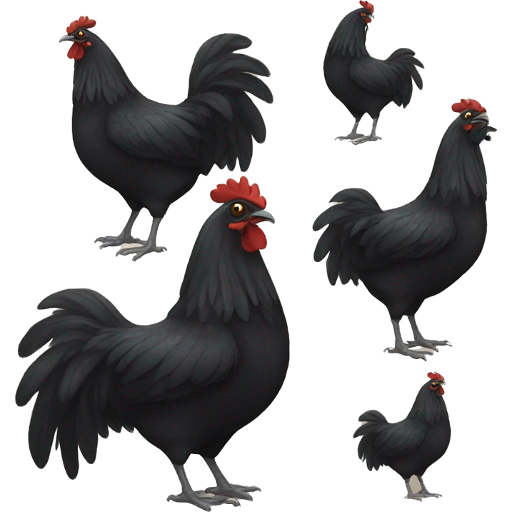 Black chicken emoji
