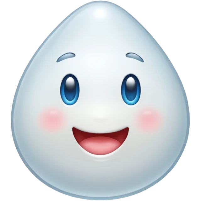 white gum drop emoji