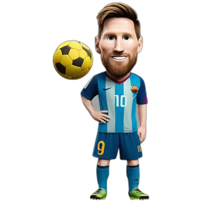 Messi qui vole le ballon d’or à Haaland emoji