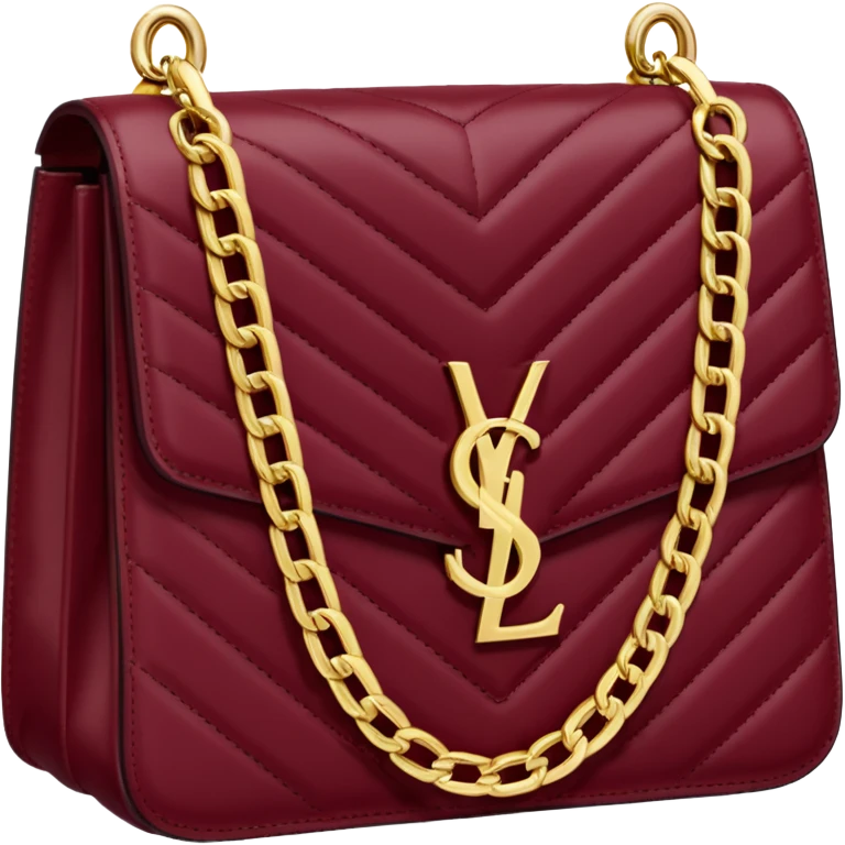 Maroon YSL bag emoji