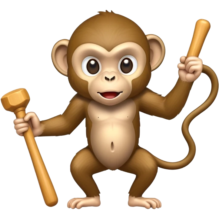 monkey getting hit with a mallet emoji
