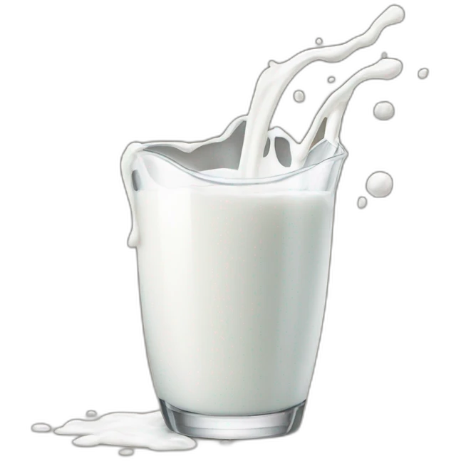 milk spilling from the glass emoji