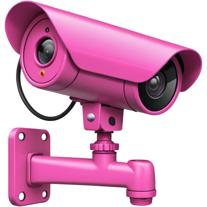Security Camera pink with graffity emoji