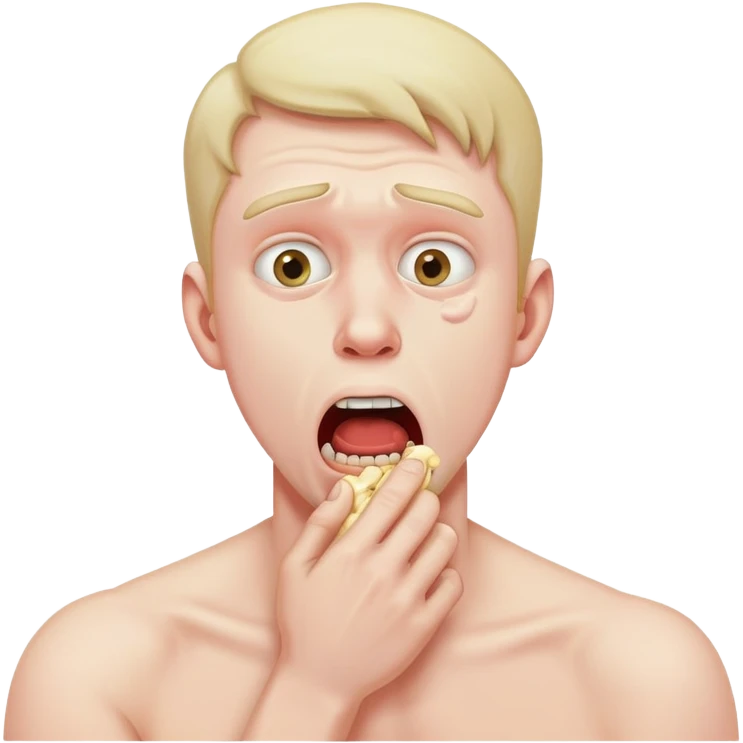 Man choking himself  emoji