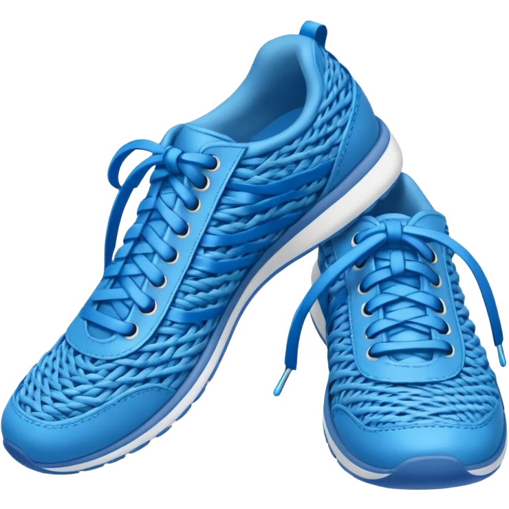 make an emoji of blue shoe laces only- they should be long and stringy emoji