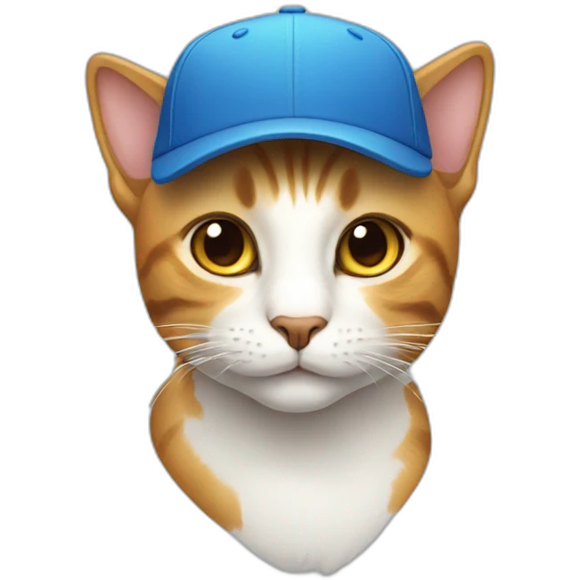 Cat wearing cap emoji