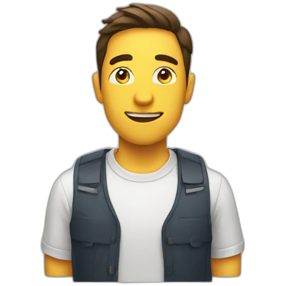 man looking sideways excited emoji