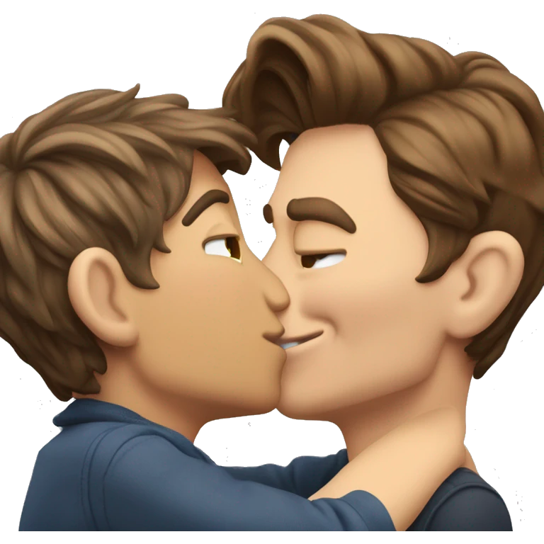 Leonardo Di Caprio kissing Tom Holland emoji