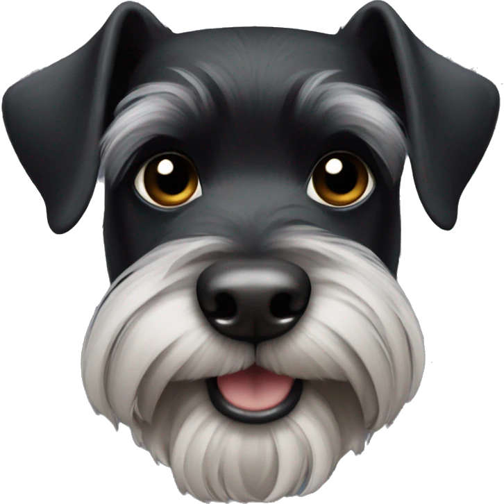 black mini schnauzer face emoji
