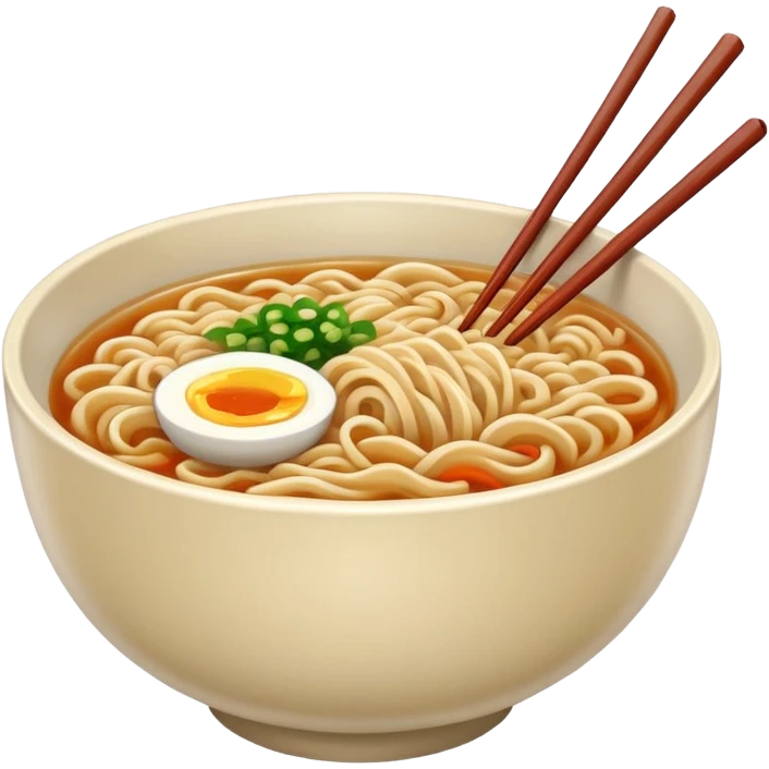 ramen bowl with one chopsticks emoji