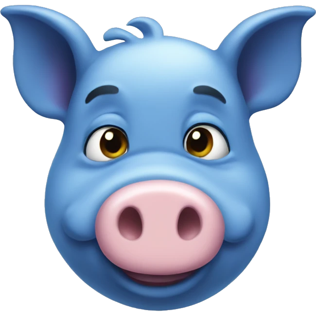 Blue pig  emoji