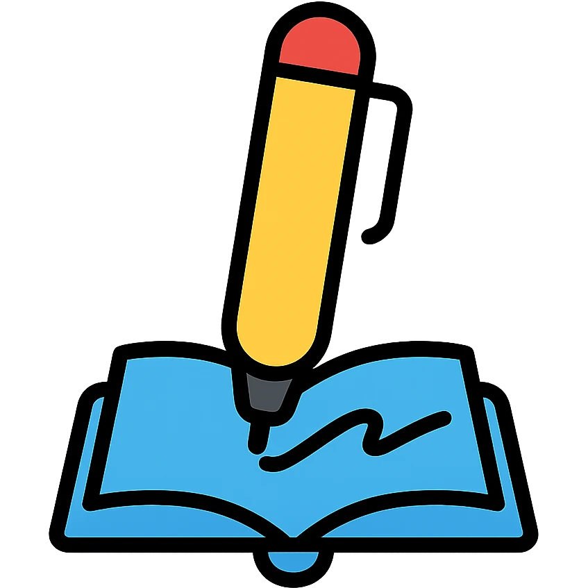 colored reading pen icon emoji