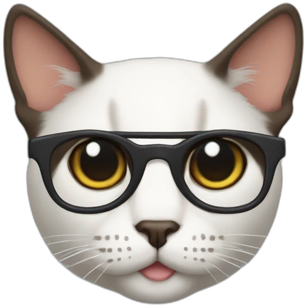 Cat with spec  emoji