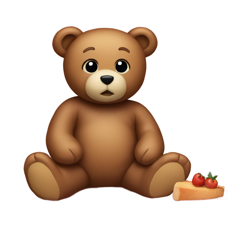 Teddy bear on picnic blanket  emoji