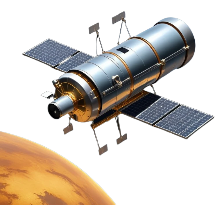 cinematic-realistic-hubble-space-telescope-emoji, an awe-inspiring, ultra-detailed depiction of the Hubble Space Telescope floating in space, its large, reflective metallic surface gleaming against the backdrop of the infinite blackness. The telescope's vast solar panels extend outwards, catching the light from distant stars, while its intricate, cylindrical body showcases advanced, precise engineering. The telescope's large, hexagonal lens is pointed towards the cosmos, surrounded by mechanical components, wires, and sensors. The detailed textures of the telescope’s metallic exterior, the shiny reflective coating, and the intricate grid-like solar panels are sharply contrasted against the void of space, with distant stars and nebulae faintly visible in the background, adding to the sense of scale and technological marvel; rendered with extreme realism and attention to detail. emoji