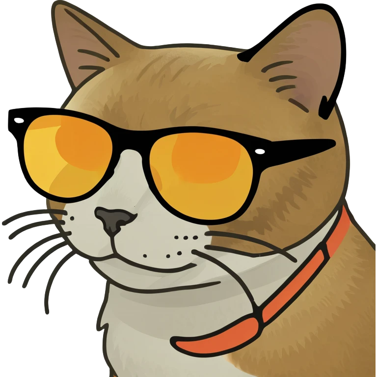 Cat with sunglasses emoji