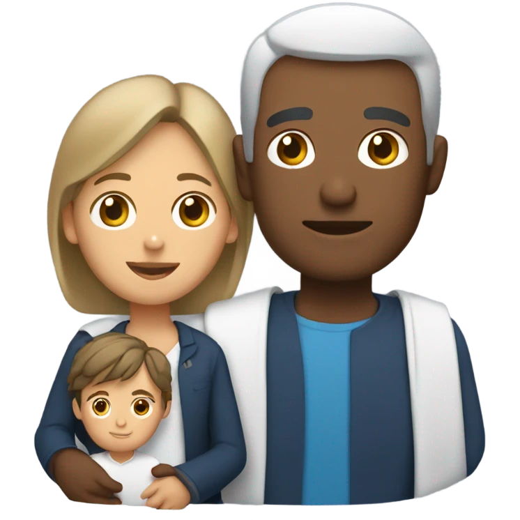 PADRE Y MADRE CON SU HIJO emoji