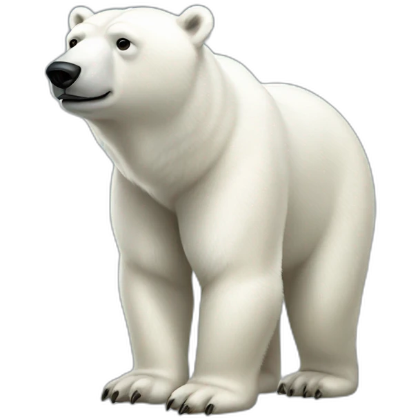 Polar bear full body looking away emoji
