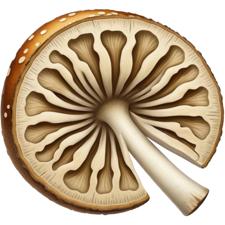 Mushroom cross section  emoji