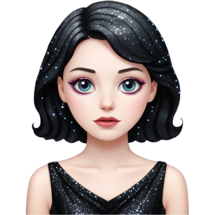 Glitter noir darling emoji