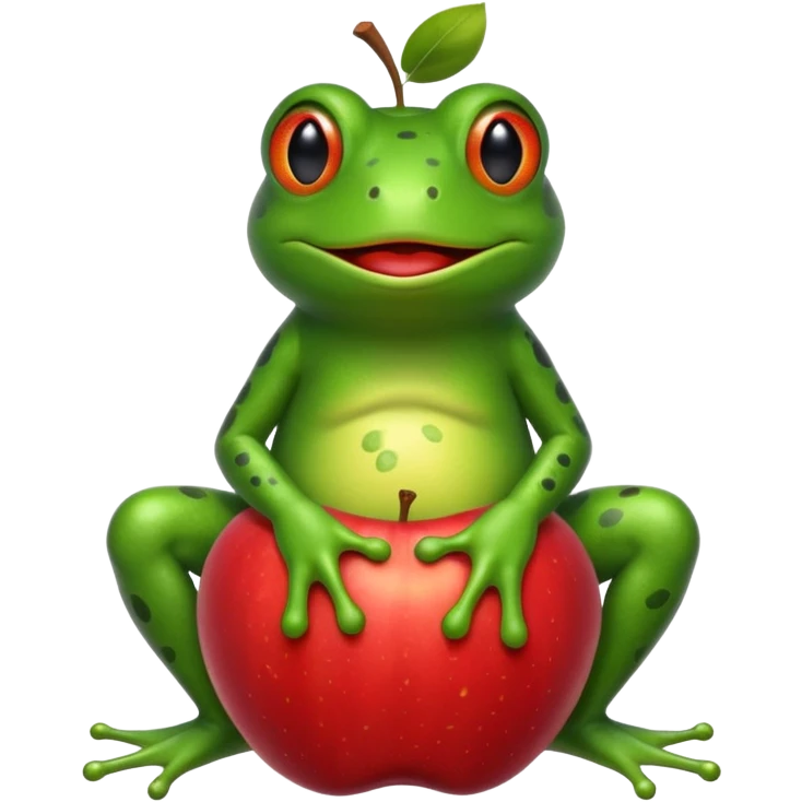 full body frog apple style emoji emoji