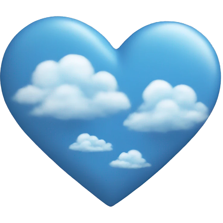 Blue cloudy heart emoji