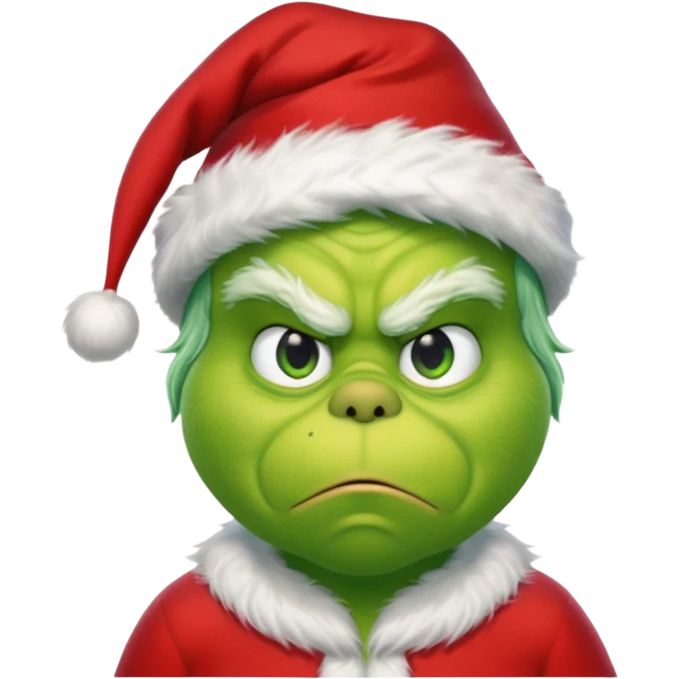The grinch in a Santa outfit  emoji