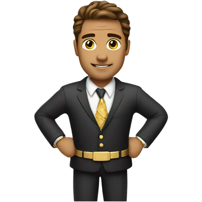 Guy with gold watch emoji