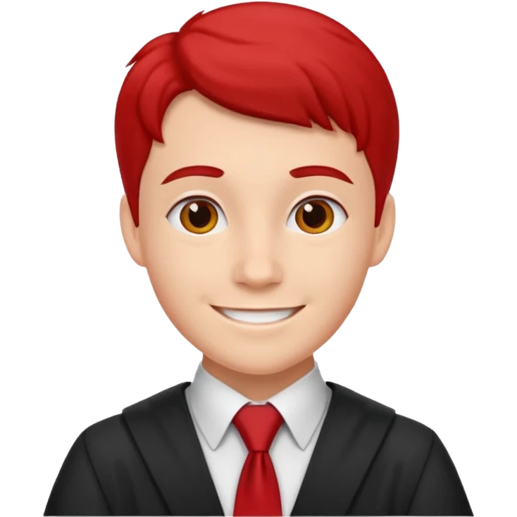 graduate student with red tie emoji