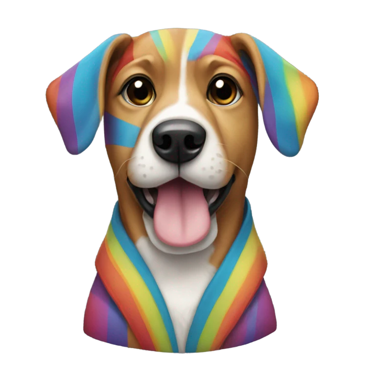 Rainbow dog emoji