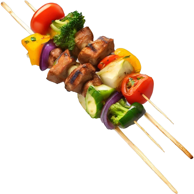 Grilled skewers with vegetables  emoji