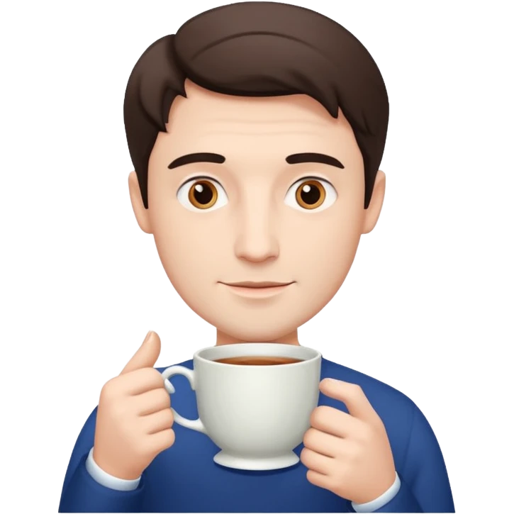 A british man with lots of tea emoji