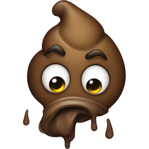 Scary poop emoji