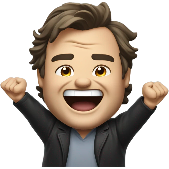 Jack black cheering fanatically emoji