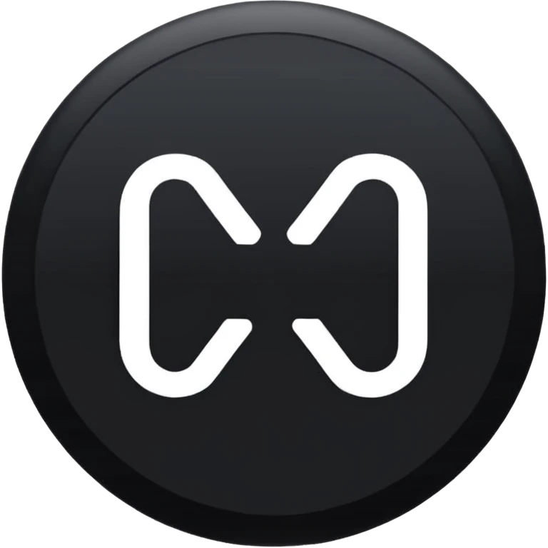 Black Circle with MB written on it emoji