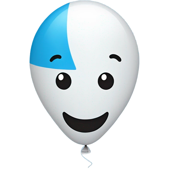 Blue smiling baloon emoji