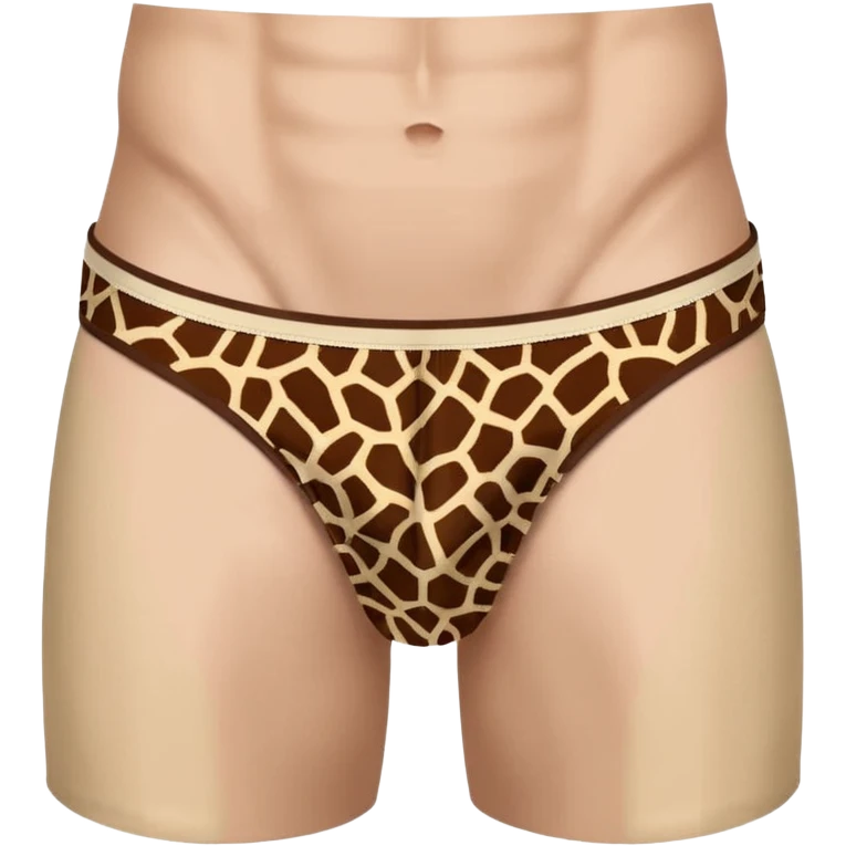 Giraffe print jockstrap emoji
