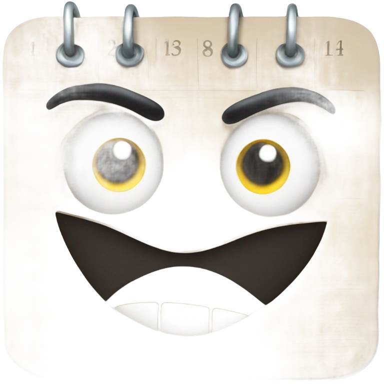 calendar with eyes emoji