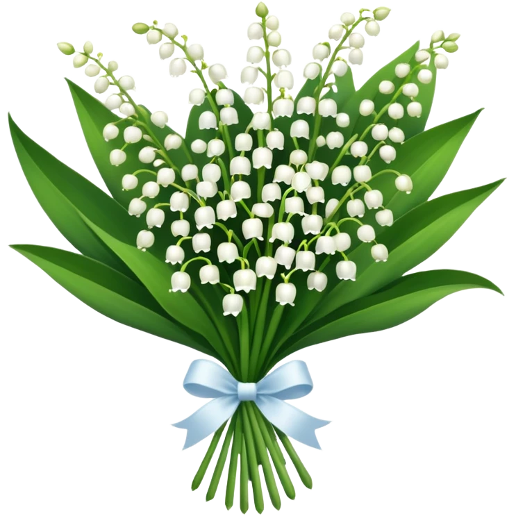 A big bouquet of white lily of the valley  emoji