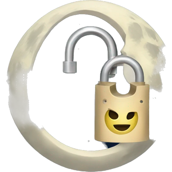 Moon with lock  emoji