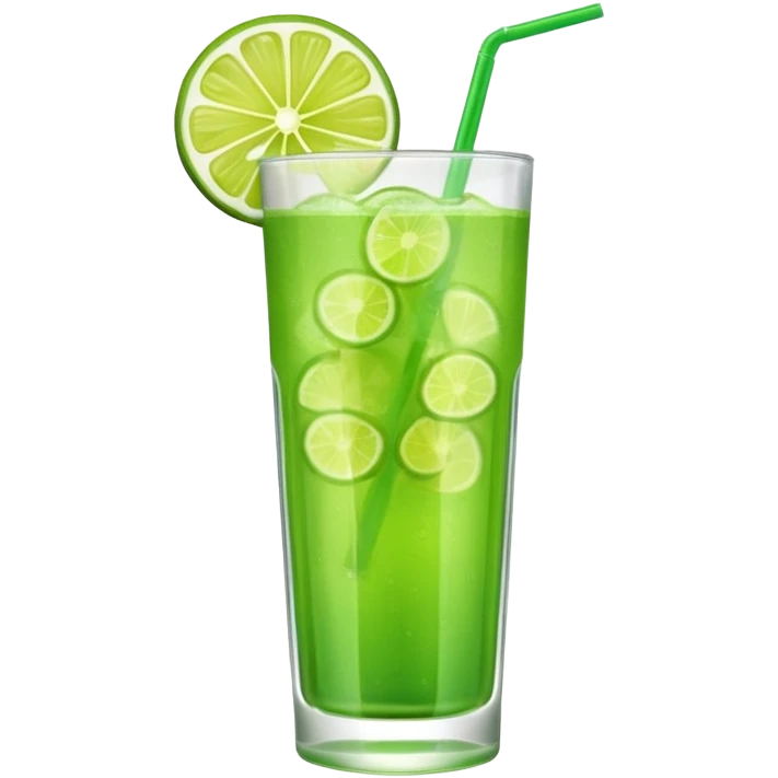 tropical green drink with straw emoji