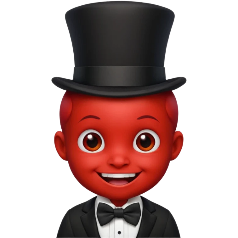 baby Devil with black top hat emoji