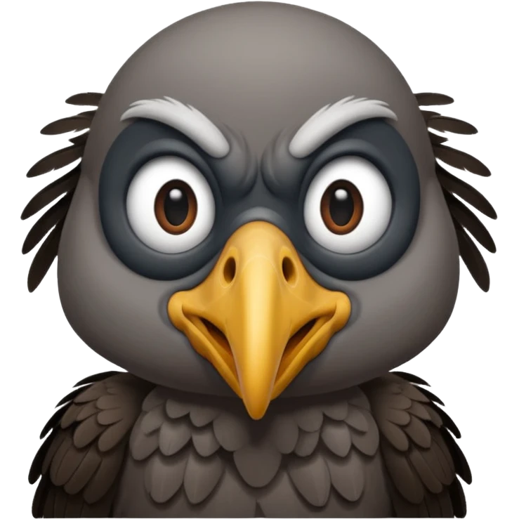 vulture - but in a funny comical way - can the vulture be making a face? emoji