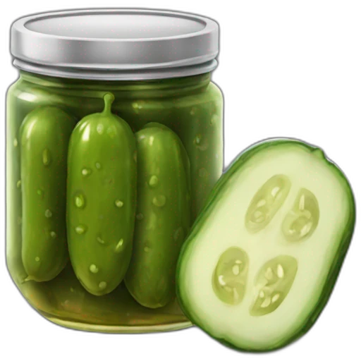 3 pieces of pickles emoji